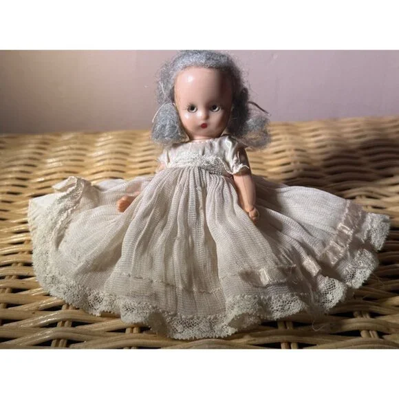 Vintage 40's Plastic Nancy Ann Story Book Doll AS IS TLC 5" - Picture 2 of 15